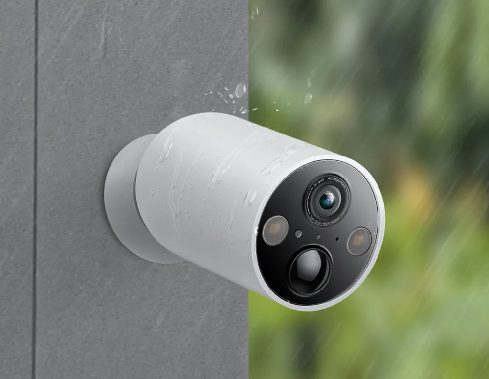 TP-Link Ασύρματη IP Camera Αδιάβροχη Μπαταρίας Tapo C425 V2 (TPC425) Tapo C425 σε εξωτερικό τοίχο