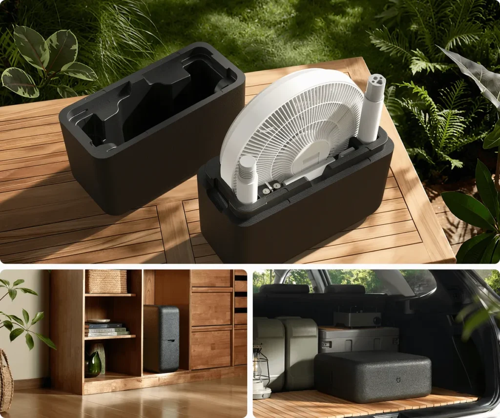 Xiaomi Mijia Smart Standing Fan Pro Slim (BHR08UQEU) Mijia Smart Standing Fan Pro Slim με τη θήκη αποθήκευσης EPP