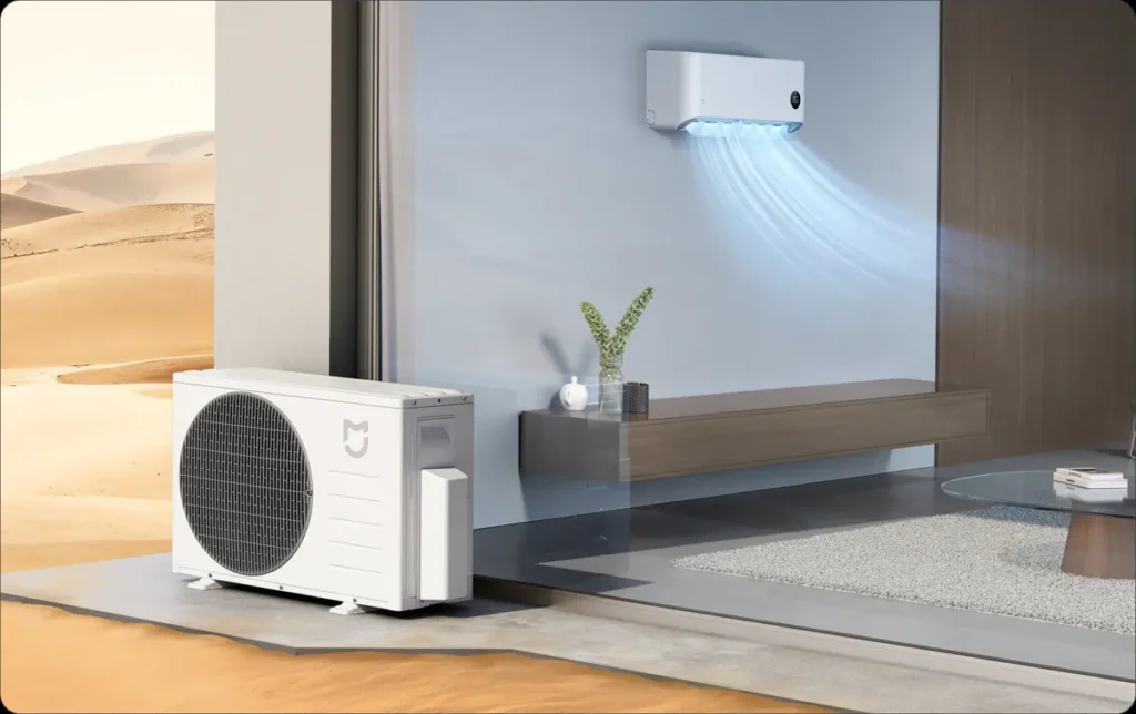 Xiaomi Mijia Eco Κλιματιστικό Inverter 12000 BTU A++/A+ με WiFi (BPE4562EU/BPE4563EU) Εξωτερική μονάδα Mijia Eco 3.5 kW σε βεράντα