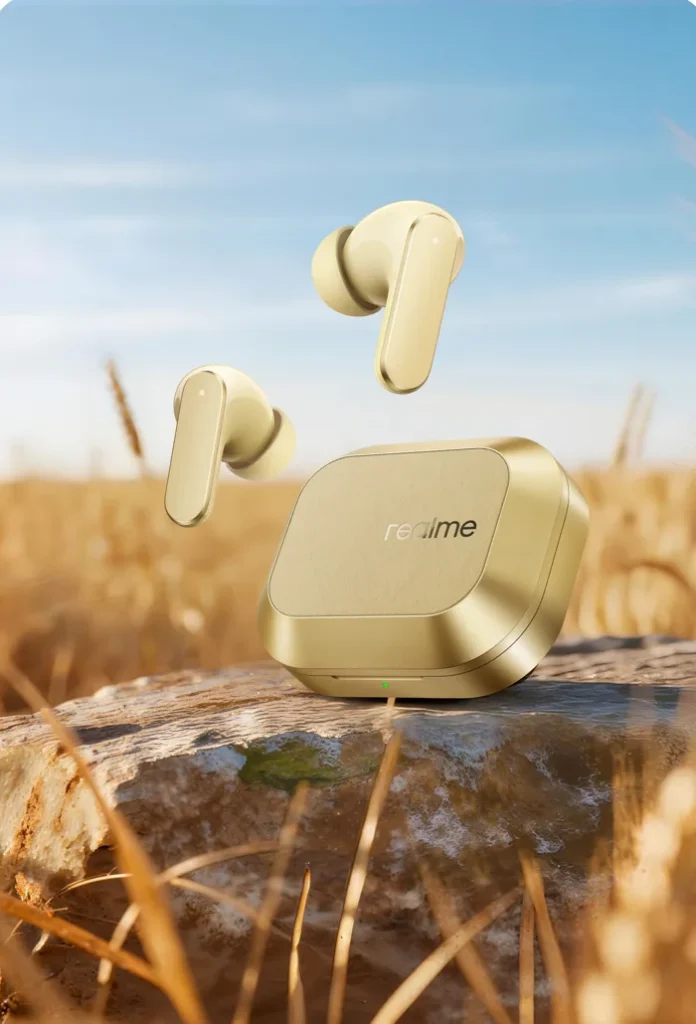 realme Buds Air8 σε Master Gold με τη θήκη φόρτισης
