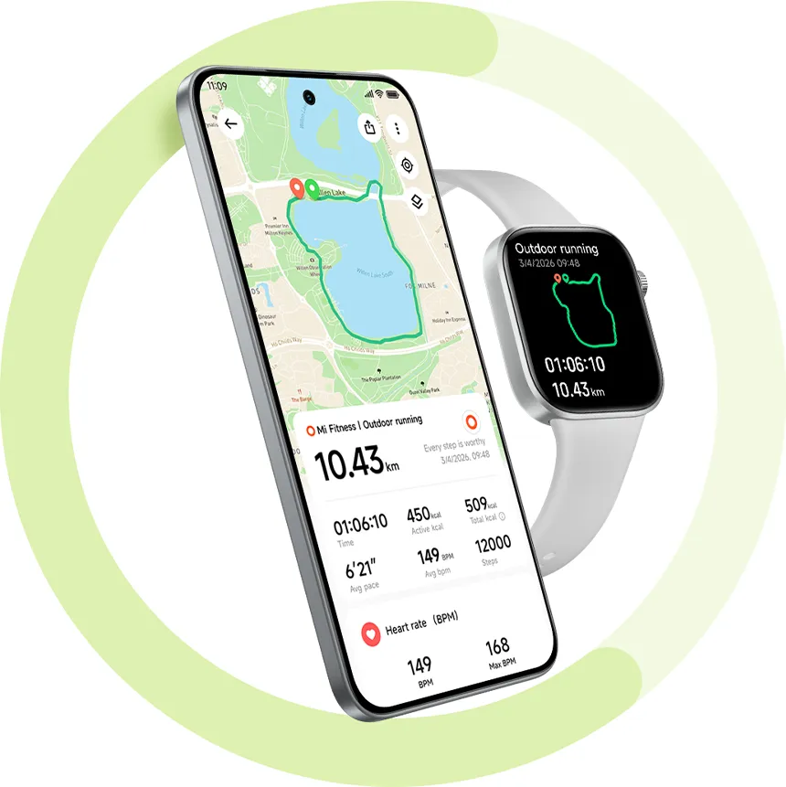 Smartwatch Xiaomi Redmi Watch 6 Silver Gray (BHR08CUGL) Διαδρομή GNSS στο REDMI Watch 6 και στο κινητό