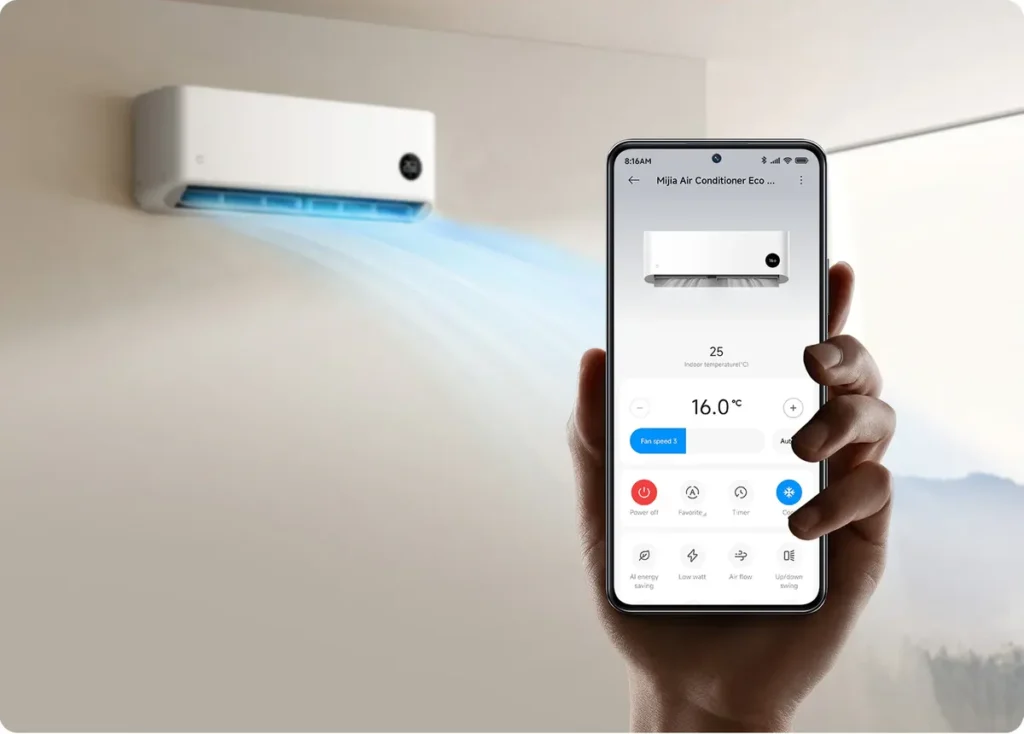 Xiaomi Mijia Eco Κλιματιστικό Inverter 9000 BTU A++/A+ με WiFi (BPE4559EU/BPE4560EU) Έλεγχος του Xiaomi Mijia Eco από την εφαρμογή Xiaomi Home