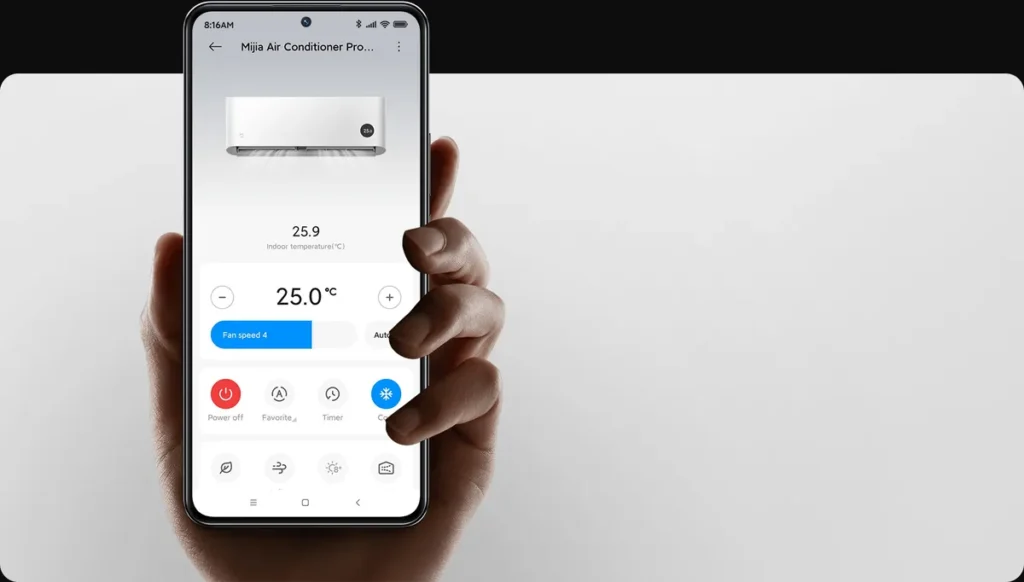 Xiaomi Mijia Pro Eco Κλιματιστικό Inverter 12000 BTU A+++/A++ με WiFi (BPE4412EU/BPE4413EU) Έλεγχος του Xiaomi Mijia Pro Eco από την εφαρμογή Xiaomi Home