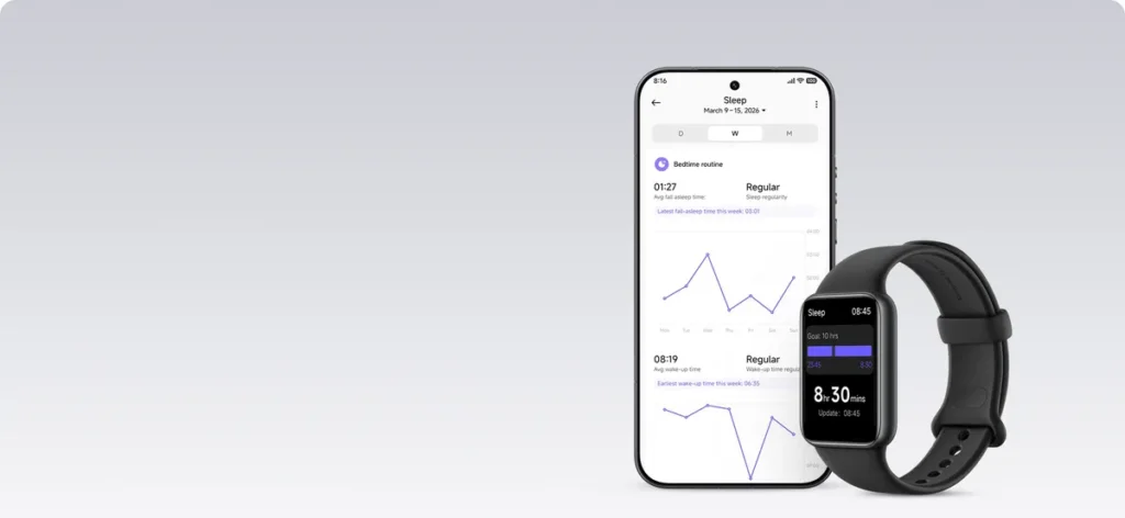 Xiaomi Mi Band 10 Pro Black (BHR08W9GL) Δεδομένα υγείας του Xiaomi Smart Band 10 Pro στο κινητό
