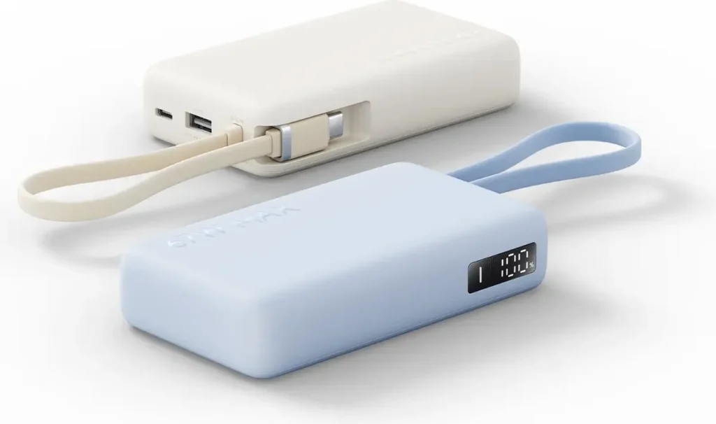 Xiaomi 67W Power Bank 10000 με ενσωματωμένο καλώδιο σε Ice Blue και Tan