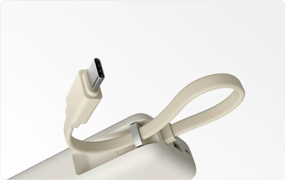 Το ενσωματωμένο καλώδιο USB-C του Xiaomi 67W Power Bank 10000 Tan