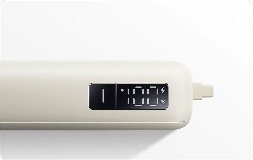 Η ψηφιακή οθόνη ποσοστού μπαταρίας του Xiaomi 67W Power Bank 10000 Tan