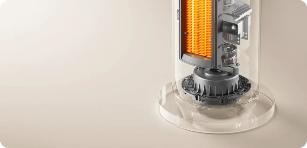Xiaomi Smart Graphene Heater White EU (BHR084SEU) Εσωτερικό του αερόθερμου με κεραμικό στοιχείο PTC