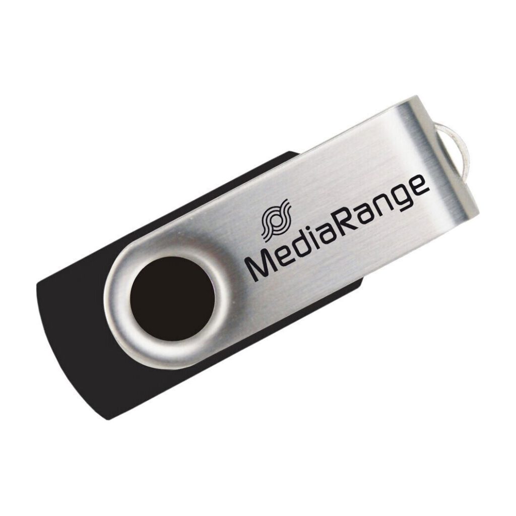 MediaRange USB 2.0 Flash Drive 8GB Black/Silver MR908