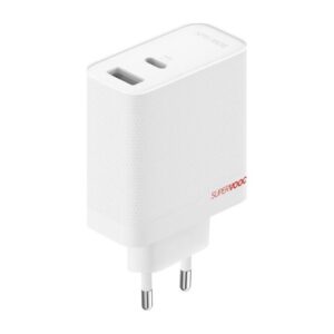 OnePlus Φορτιστής με Dual Port GAN Με Καλώδιο 80W Super Vooc Λευκός (5461100597) – εικόνα 1