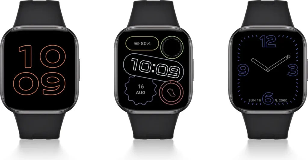 REDMI Watch 6 Active μαύρο με διαφορετικές οθόνες ρολογιού
