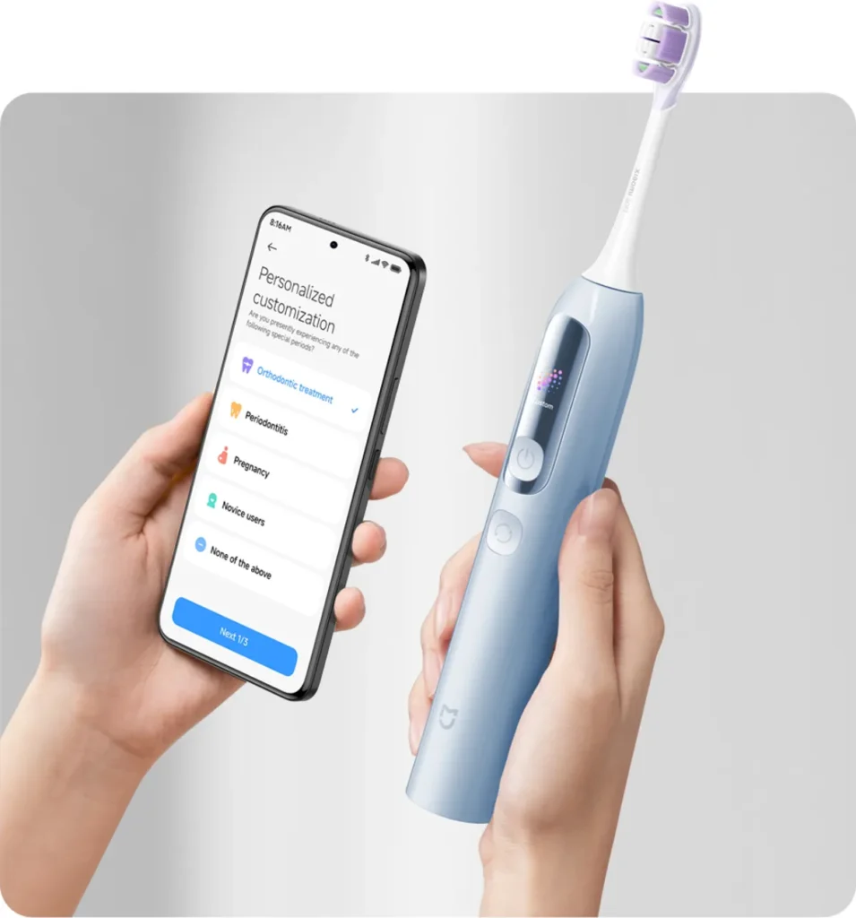 Xiaomi Mijia Smart Servo-oscillation Electric Toothbrush Pro Blue (BHR0950EU) Οδοντόβουρτσα και εφαρμογή Xiaomi Home