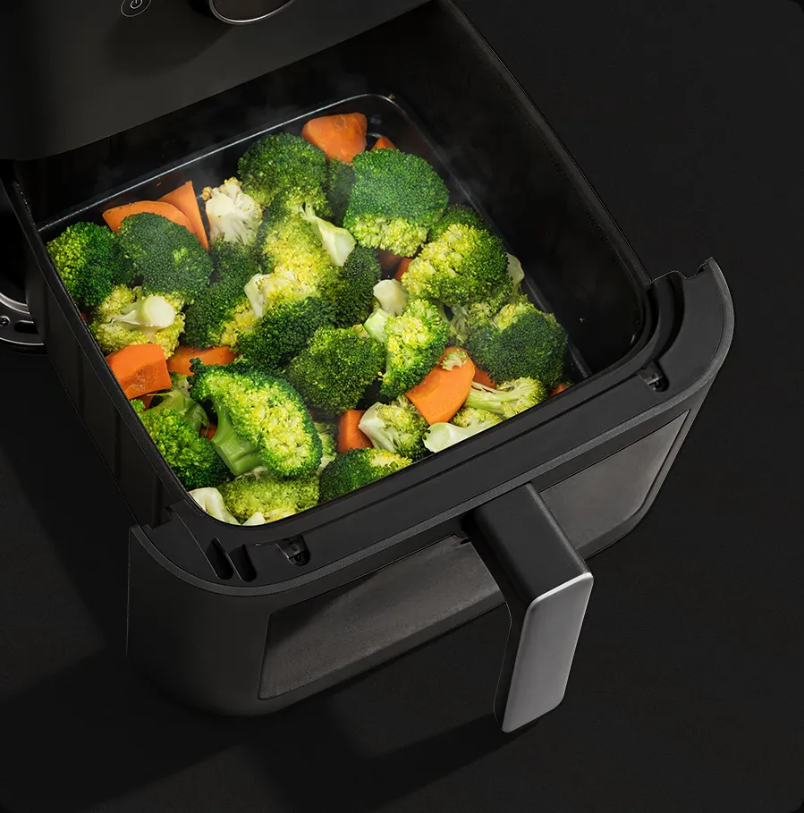 Xiaomi Mijia Smart Steam Air Fryer 7L Black (BHR08U4EU) Μπρόκολο στο ατμό στο καλάθι της Mijia Steam Air Fryer