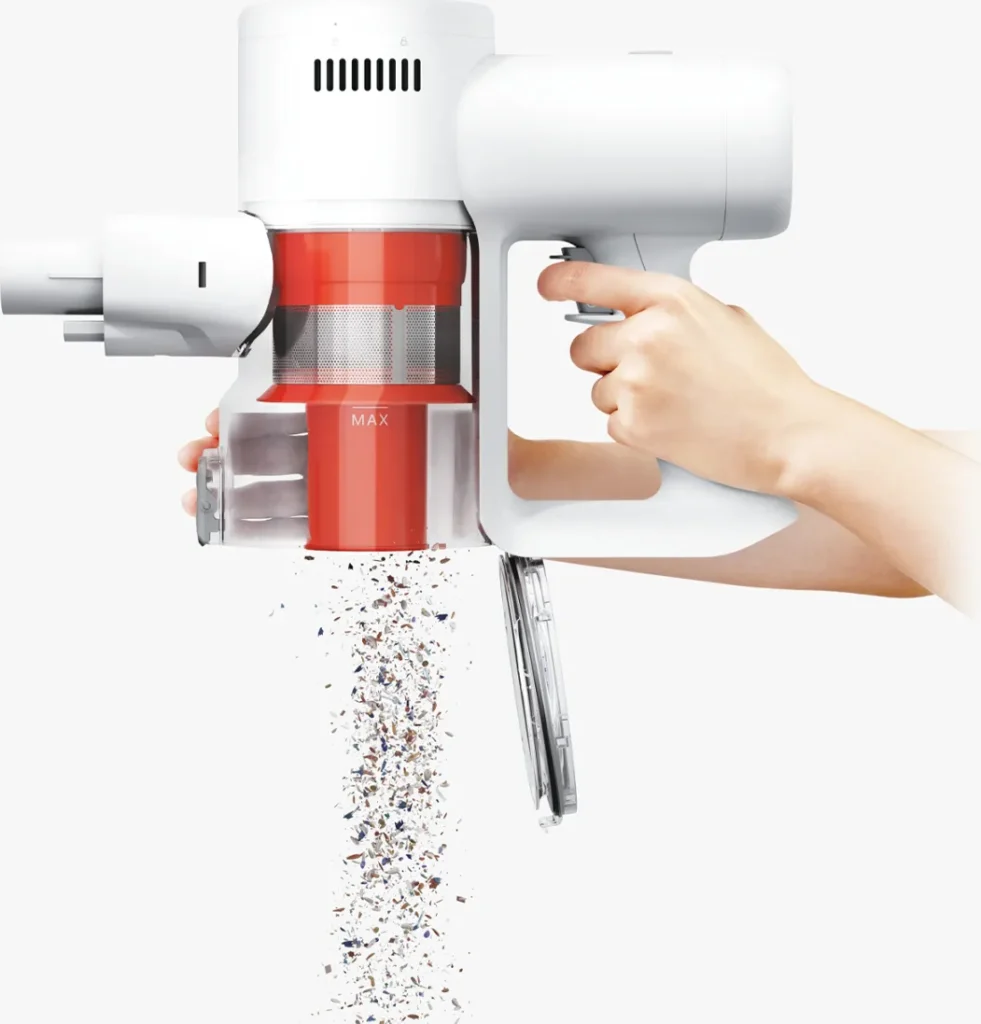 Xiaomi Mijia Vacuum Cleaner 4 C Επαναφορτιζόμενο Σκουπάκι Stick 25.9V (BHR09BXEU) Άδειασμα δοχείου σκόνης με ένα κουμπί