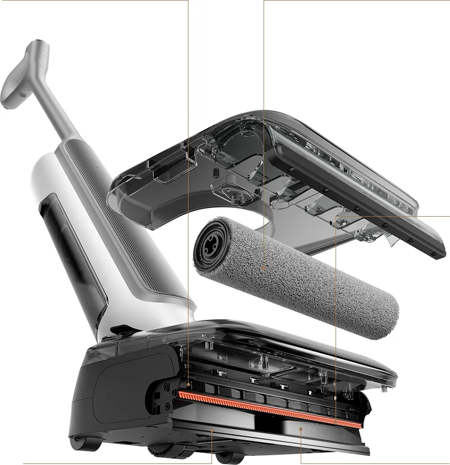 Xiaomi Mijia Wireless Wet Dry Vacuum 5 Pro Επαναφορτιζόμενο Σκουπάκι Stick 21.6V (BHR098KEU) Κύλινδρος και κεφαλή του 5 Pro
