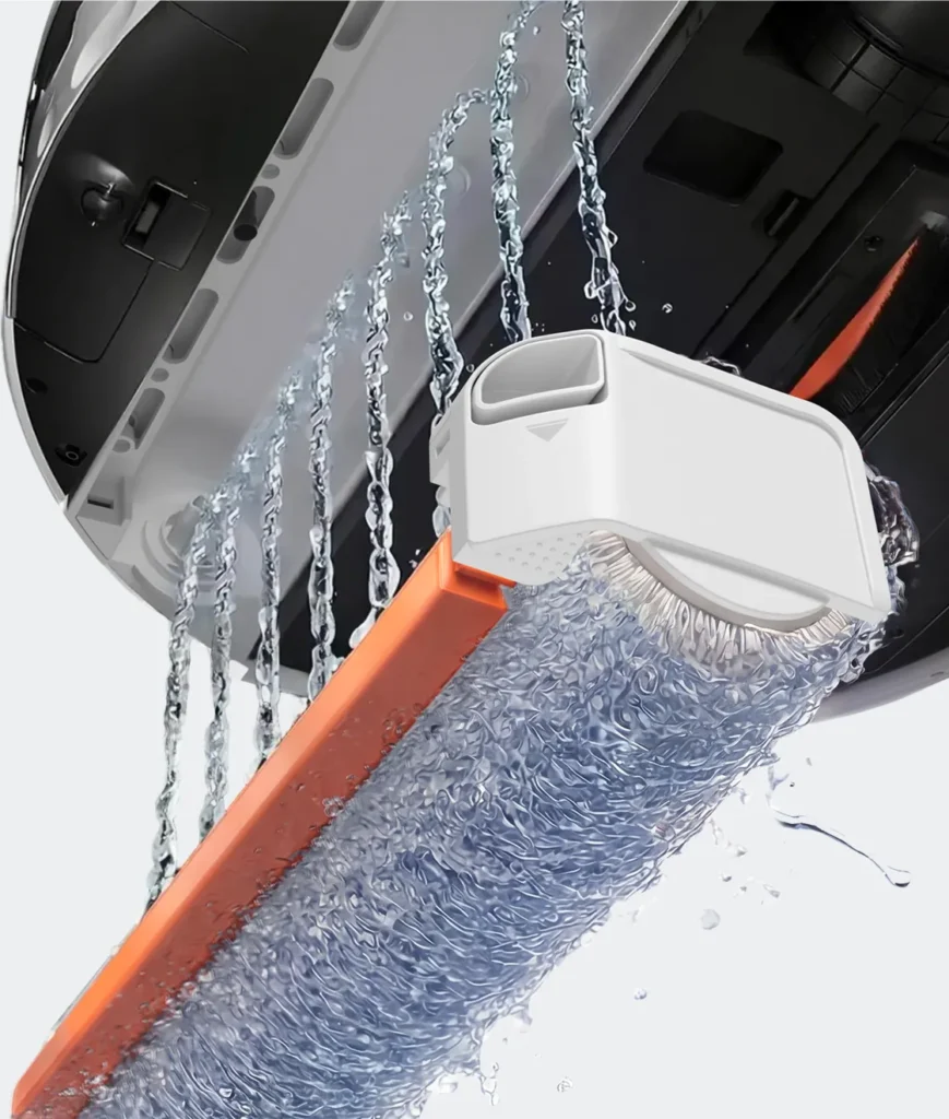Xiaomi Robot Vacuum 6 Σκούπα Ρομπότ με Wi-Fi White (BHR08ZTEU) Το roller mop της Robot Vacuum 6 με νερό